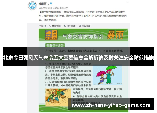 北京今日强风天气来袭五大重要信息全解析请及时关注安全防范措施