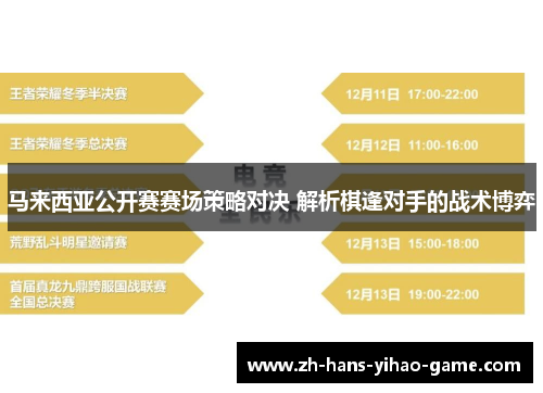 马来西亚公开赛赛场策略对决 解析棋逢对手的战术博弈